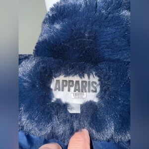 Apparis Navy Faux Fur Jacket